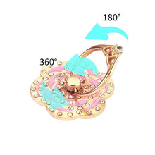 Load image into Gallery viewer, Pink Flower Diamond Adhesive Ring Stand
