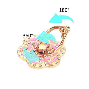 Pink Flower Diamond Adhesive Ring Stand