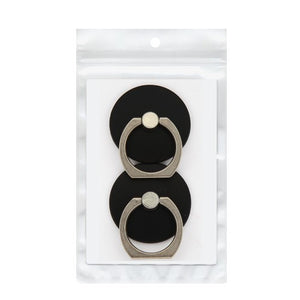 Black Circle Adhesive Ring Stand (2pcs)