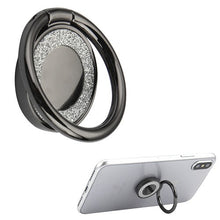 Load image into Gallery viewer, Stand-Black 3D Crystal Bling Metal Ring Stand