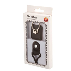 Square Ring Stand (with Black Lanyard)