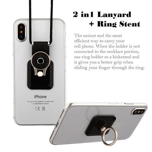 Square Ring Stand (with Black Lanyard)