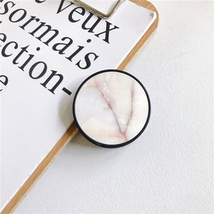 Glossy Popular Marble Expanding Phone Stand Grip Finger Rring Support Anti-Fall Round Foldable Mobile Phone Holder for iPhone 11
