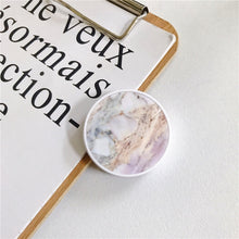 Load image into Gallery viewer, Glossy Popular Marble Expanding Phone Stand Grip Finger Rring Support Anti-Fall Round Foldable Mobile Phone Holder for iPhone 11
