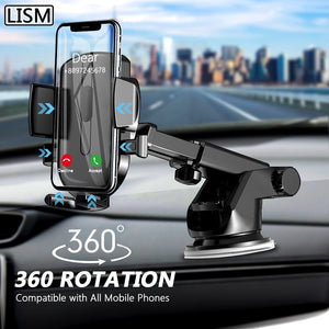 LISM Sucker Car Phone Holder Mobile Phone Holder Stand in Car No Magnetic GPS Mount Support For iPhone 11 Pro Xiaomi Samsung