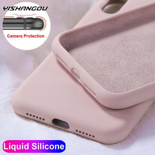 YISHANGOU Case For Apple iPhone 11 12 Pro Max SE 2 2020 6 S 7 8 Plus X XS MAX XR Cute Candy Color Couples Soft Silicone Cover